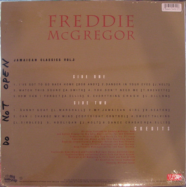 Freddie McGregor : Jamaican Classics Vol. 3 (LP, Album)