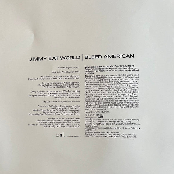 Jimmy Eat World : Bleed American (LP, Album, RE, 150)