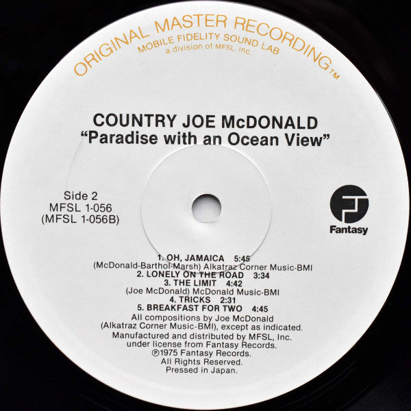 Country Joe McDonald : Paradise With An Ocean View (LP, Album, Ltd, RE, RM)