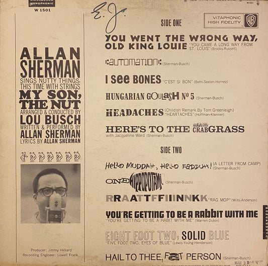 Allan Sherman : My Son, The Nut (LP, Album, Mono)