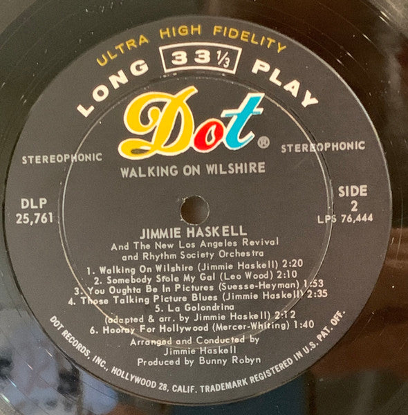 Jimmie Haskell : Walking On Wilshire (LP, Album, Ind)