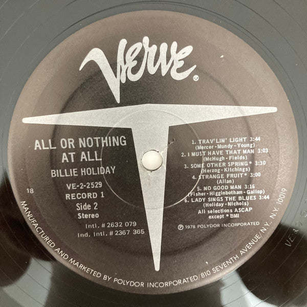 Billie Holiday : All Or Nothing At All (2xLP, Comp, Gat)