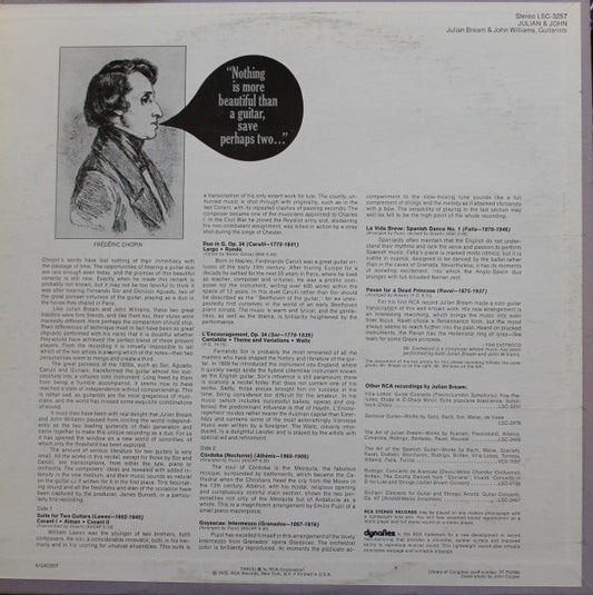 Julian Bream & John Williams (7) : Julian & John (LP, Album)