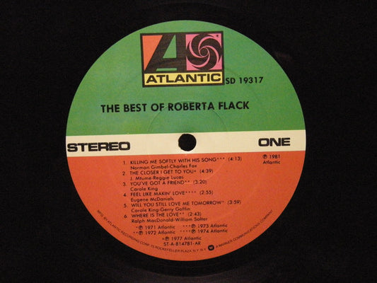 Roberta Flack : The Best Of Roberta Flack (LP, Comp, RE, AR)