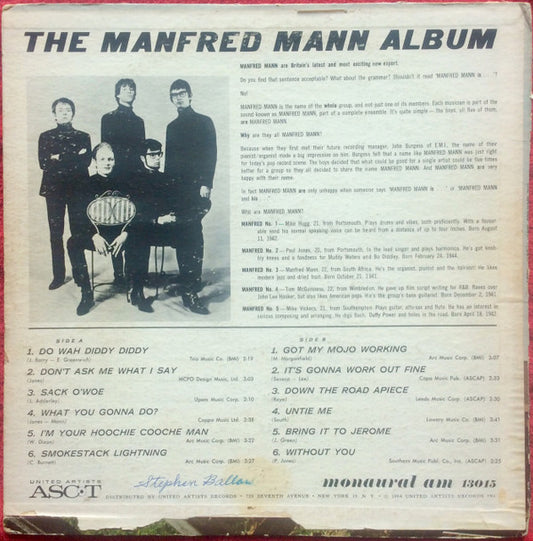 Manfred Mann : The Manfred Mann Album (LP, Album, Mono, Pit)