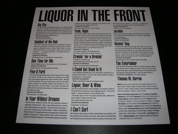 Reverend Horton Heat : Liquor In The Front (LP, Album, RE, Cle)