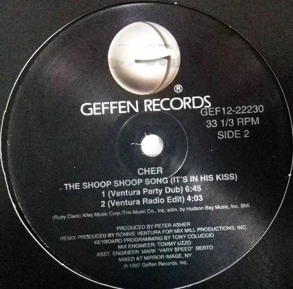 Cher : The Shoop Shoop Song (It's In His Kiss) (12", Maxi)