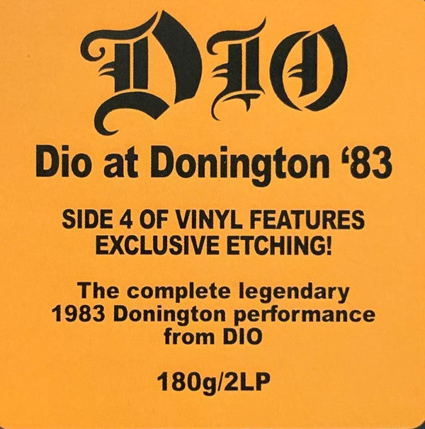 Dio (2) : Donington '83 (LP, RE, RM + LP, S/Sided, Etch, RE, RM + Album, Lt)
