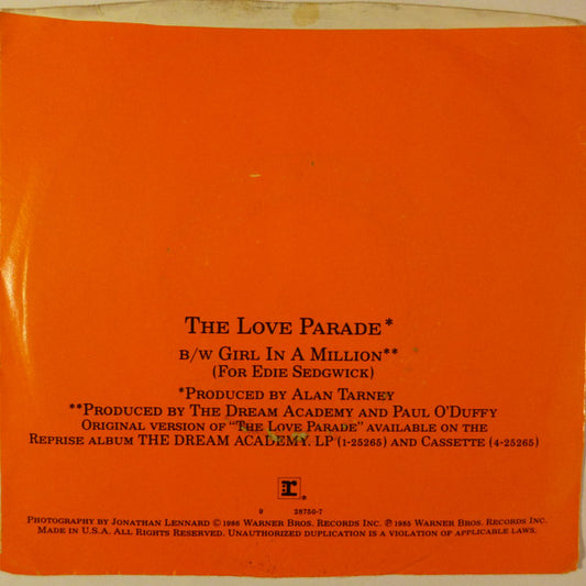 The Dream Academy : The Love Parade (7", Promo, Spe)