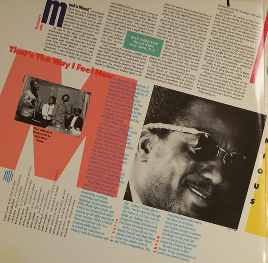 Various : That's The Way I Feel Now - A Tribute To Thelonious Monk (2xLP, Album)