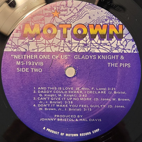 Gladys Knight & The Pips* : Neither One Of Us (LP, Album, RE)