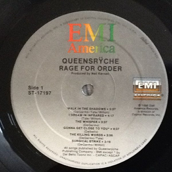 Queensrÿche : Rage For Order (LP, Album, Blu)