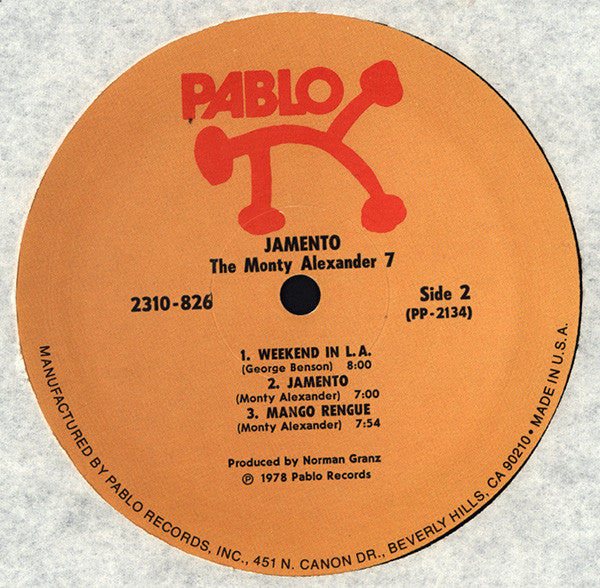 The Monty Alexander 7 : Jamento (LP, Album, Als)
