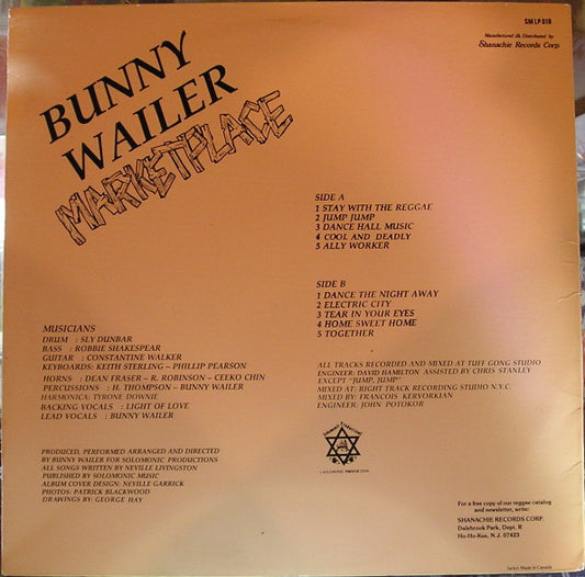 Bunny Wailer : Marketplace (LP, Album)