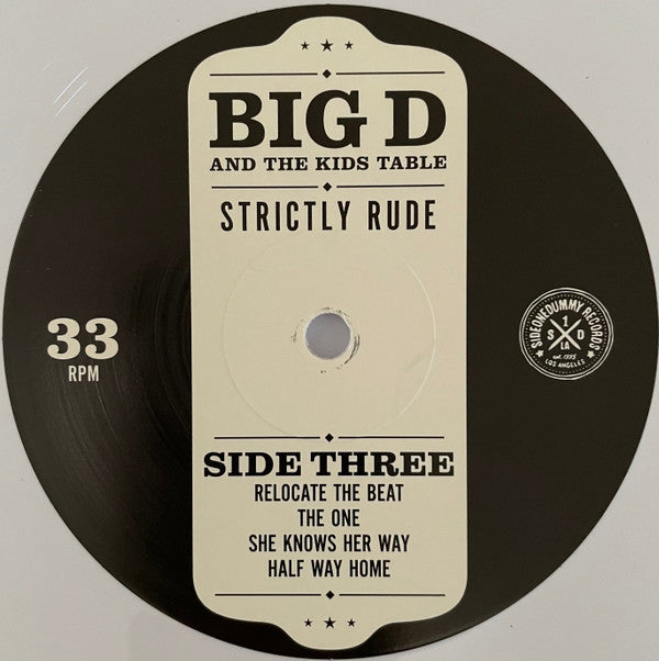 Big D And The Kids Table : Strictly Rude (LP + LP, Whi + Album, Ltd, RE, 15 )