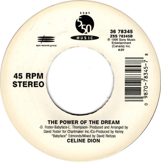 Celine Dion* : It's All Coming Back To Me Now (7", Single)