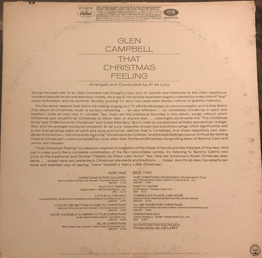 Glen Campbell : That Christmas Feeling (LP, Album, Pit)
