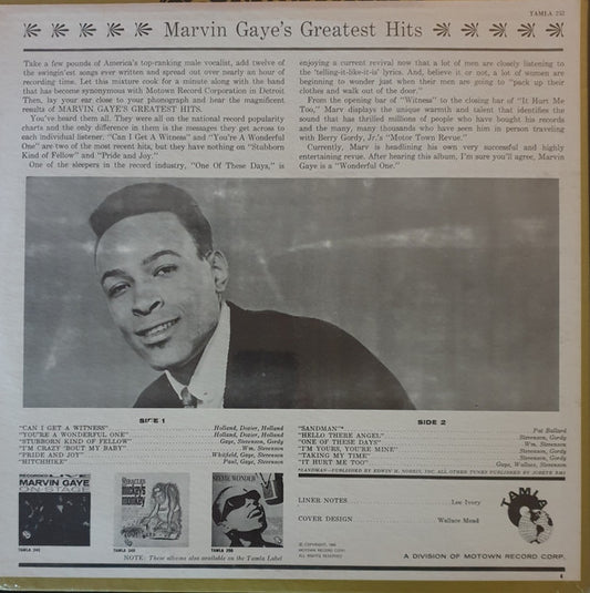 Marvin Gaye : Marvin Gaye's Greatest Hits (LP, Comp)