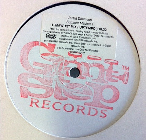 Jerald Daemyon : Summer Madness (12", Promo)