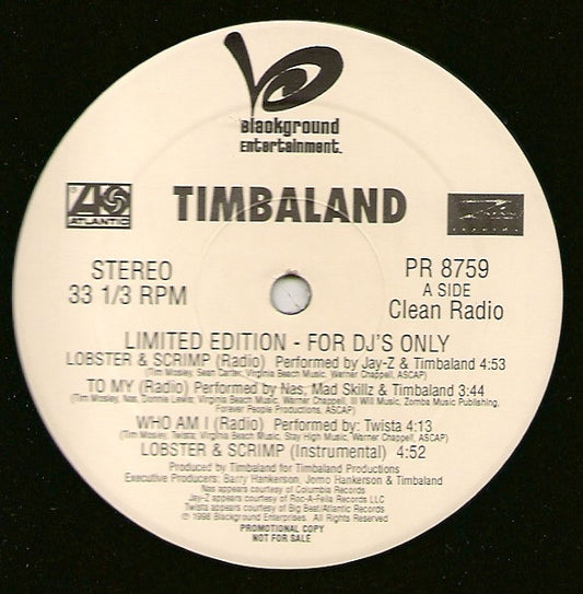 Timbaland : Limited Edition- For DJ's Only (12", Ltd, Promo)
