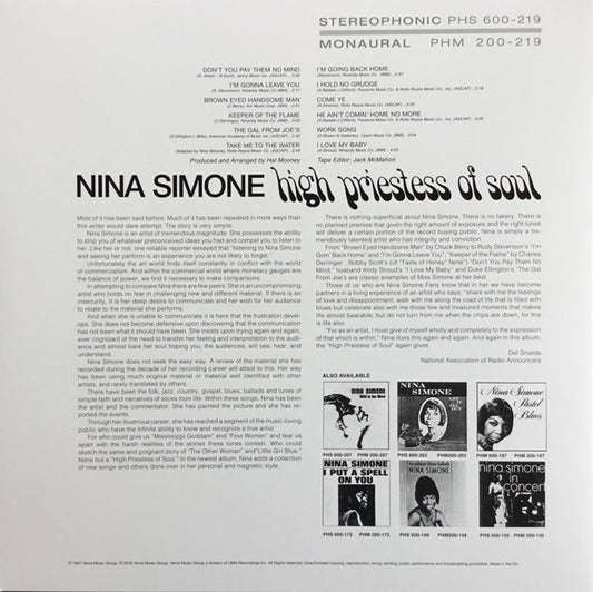 Nina Simone : High Priestess Of Soul (LP, Album, RE, 180)