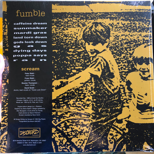 Scream (2) : Fumble (LP, Album, RE, RM, Yel)