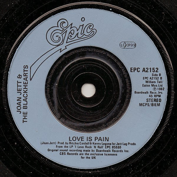 Joan Jett & The Blackhearts : I Love Rock-N-Roll (7", Single, Inj)