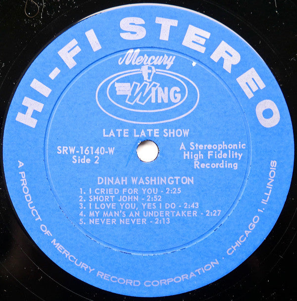 Dinah Washington : Late Late Show (LP, Comp)
