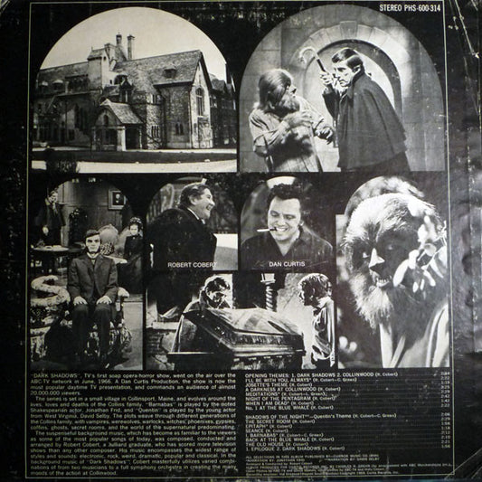 The Robert Cobert Orchestra Featuring Jonathan (Barnabas) Frid* And David (Quentin) Selby* : The Original Music From ABC-TV's Dark Shadows (LP, Album)