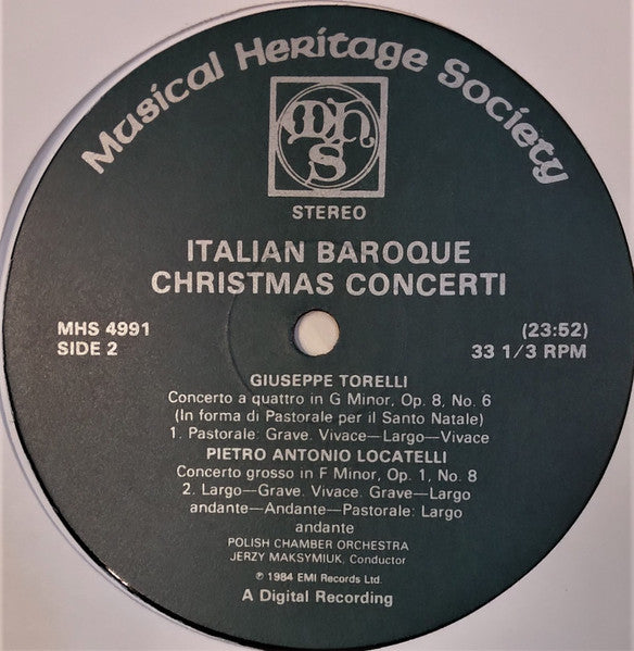 Various : Italian Baroque Christmas Concerti (LP, Comp)