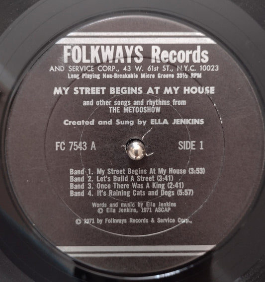 Ella Jenkins : My Street Begins At My House (LP, Album)