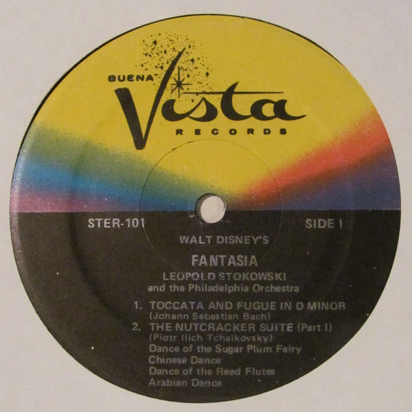 Leopold Stokowski With The Philadelphia Orchestra : Walt Disney's Fantasia (3xLP, Album, RE, RP, Kee)