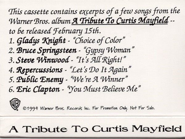 Various : Curtis Mayfield Tribute (Cass, Promo, Dol)