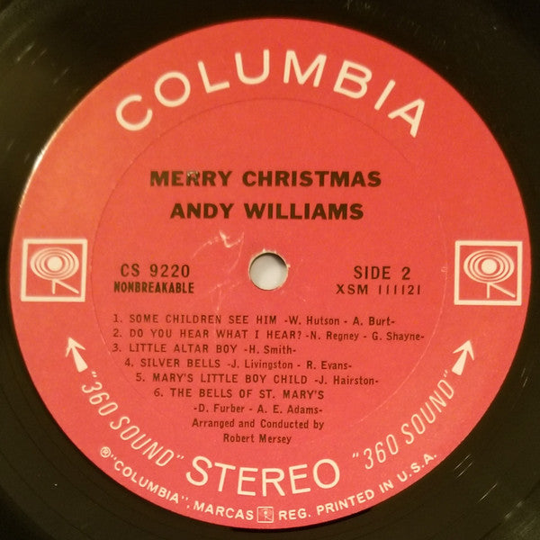 Andy Williams : Merry Christmas (LP, Album, Two)