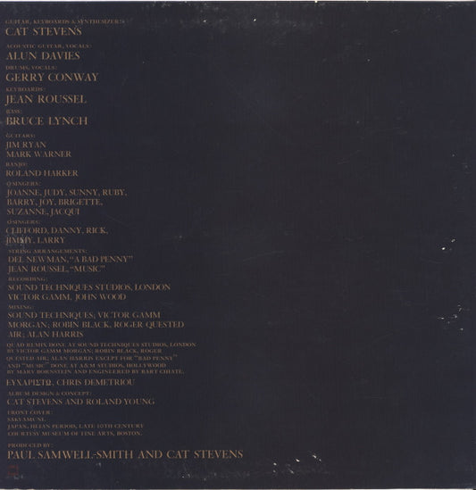 Cat Stevens : Buddha And The Chocolate Box (LP, Album, Quad, Gat)