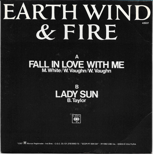 Earth, Wind & Fire : Fall In Love With Me (7", Single)