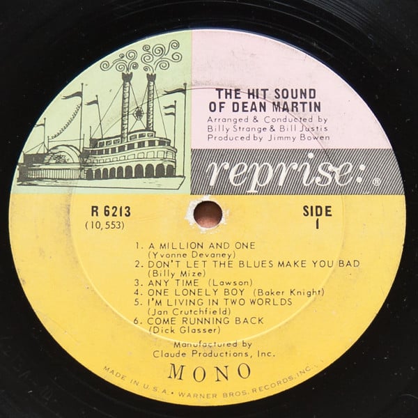 Dean Martin : The Hit Sound Of Dean Martin (LP, Album, Mono)