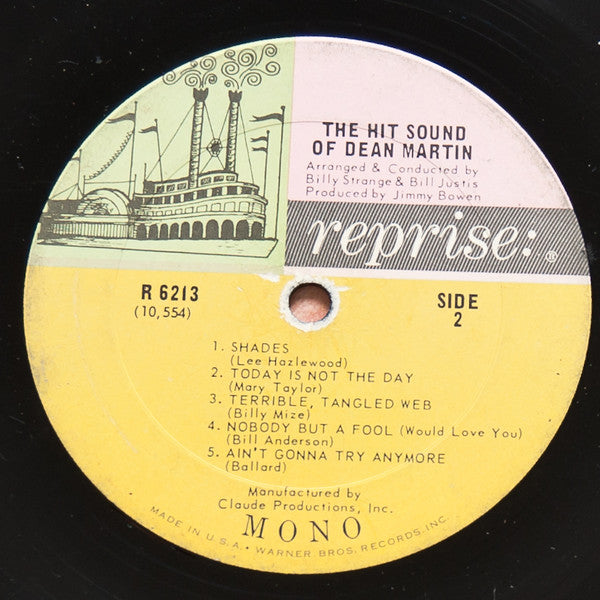 Dean Martin : The Hit Sound Of Dean Martin (LP, Album, Mono)