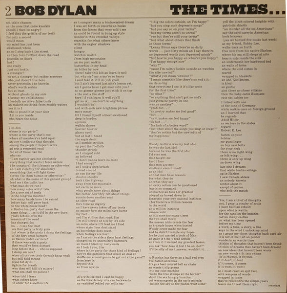 Bob Dylan : The Times They Are A-Changin' (LP, Album, RE)