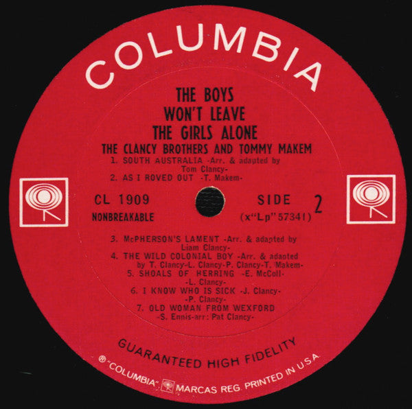 The Clancy Brothers & Tommy Makem : The Boys Won't Leave The Girls Alone (LP, Mono)