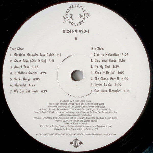 A Tribe Called Quest : Midnight Marauders (LP, Album, RE, RP)