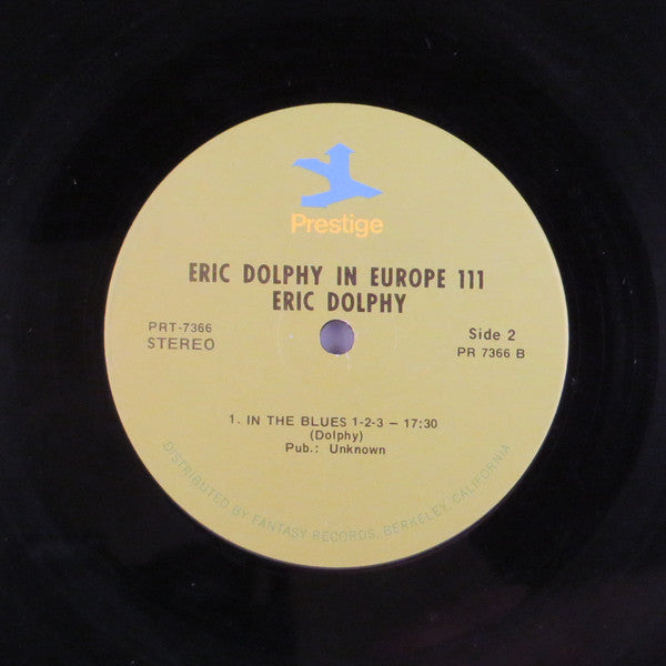 Eric Dolphy : In Europe / Volume 3. (LP, Album, RE)