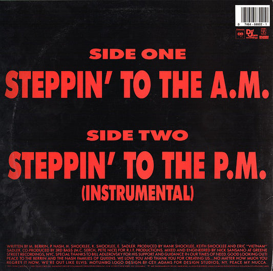 3rd Bass : Steppin' To The A.M. (12")