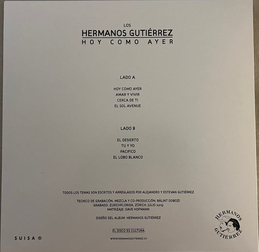 Hermanos Gutiérrez (2) : Hoy Como Ayer (LP, Album, RE, Des)