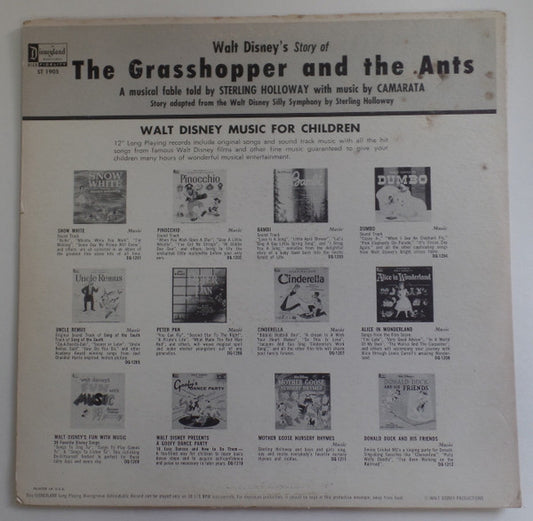 Sterling Holloway And Camarata* : Walt Disney's Story Of The Grasshopper And The Ants (LP, Album)