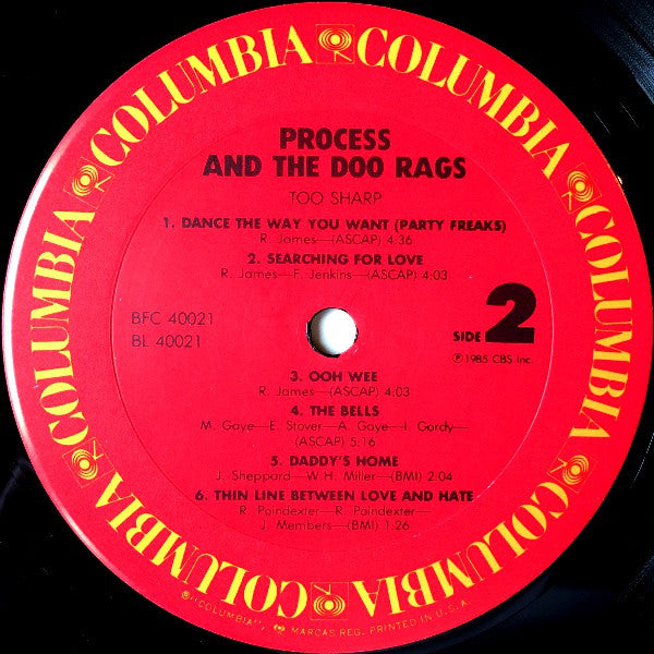 Process and the Doo Rags : Too Sharp (LP, Album)