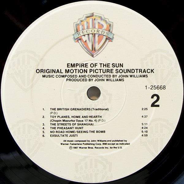 John Williams (4) : Empire Of The Sun (Original Motion Picture Soundtrack) (LP, Album)