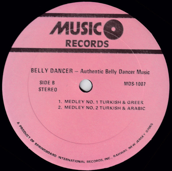 Unknown Artist : Belly Dancer: Authentic Belly Dancer Music (LP, Pin)
