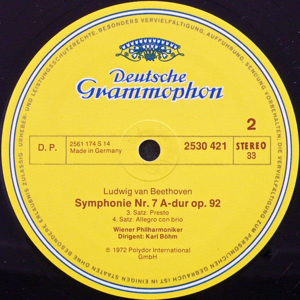Ludwig Van Beethoven, Wiener Philharmoniker ∙ Karl Böhm : Symphonie Nr. 7 (LP)