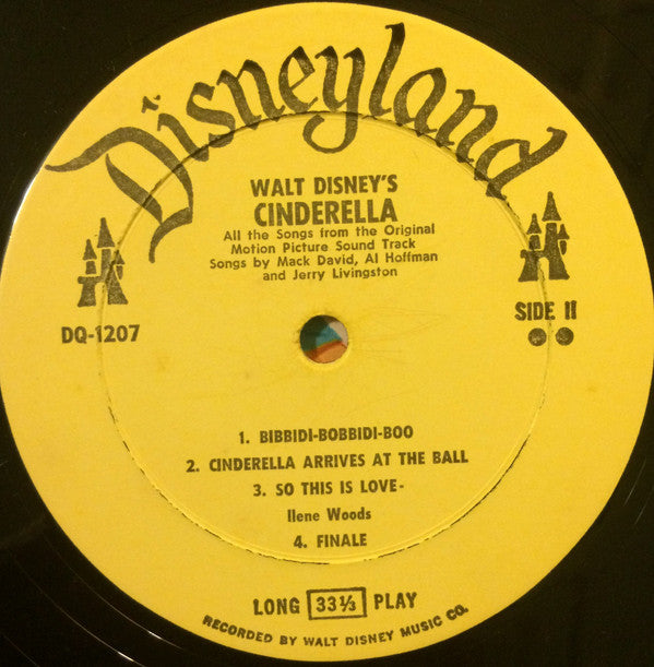 Various : Walt Disney's Cinderella (LP, Album, Mono, RE, RP, Pin)